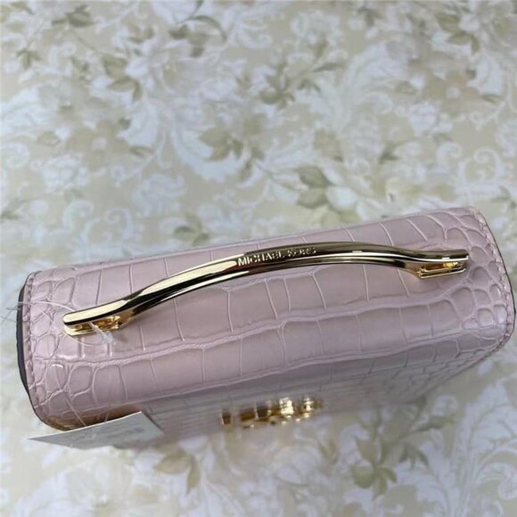 Michael Kors Small Convertible Crossbody Flap Shoulder Bag (powder blush) Croc-E - Picture 11 of 15